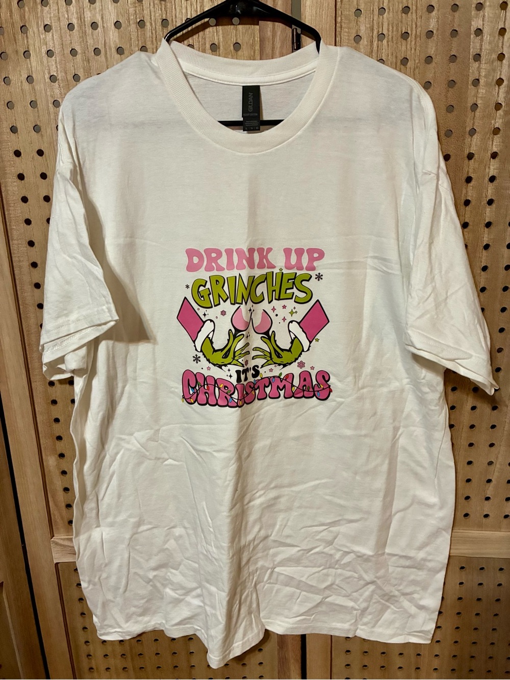Gildan White T Grinch Shirt Size L